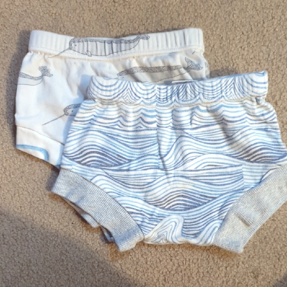 Kids Patterned Shorts Set - Blue and Gray